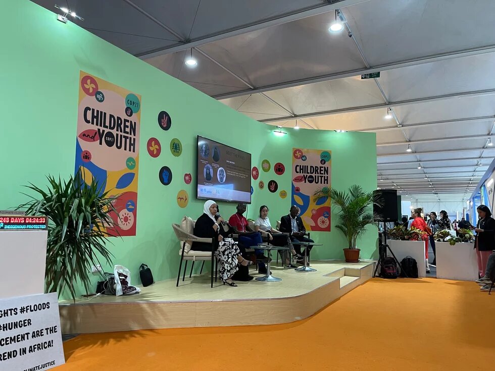 The colourful youth pavilion at COP27